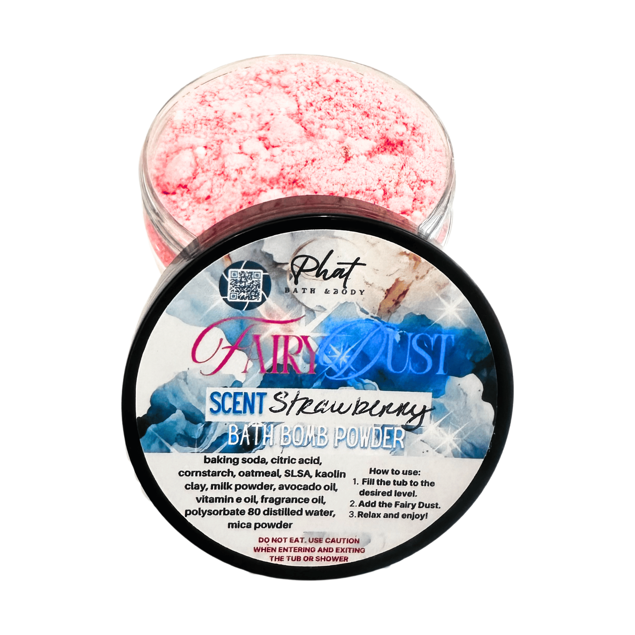 Strawberries & Cream Fairy Dust Bath Bomb Powder | 3.5 oz