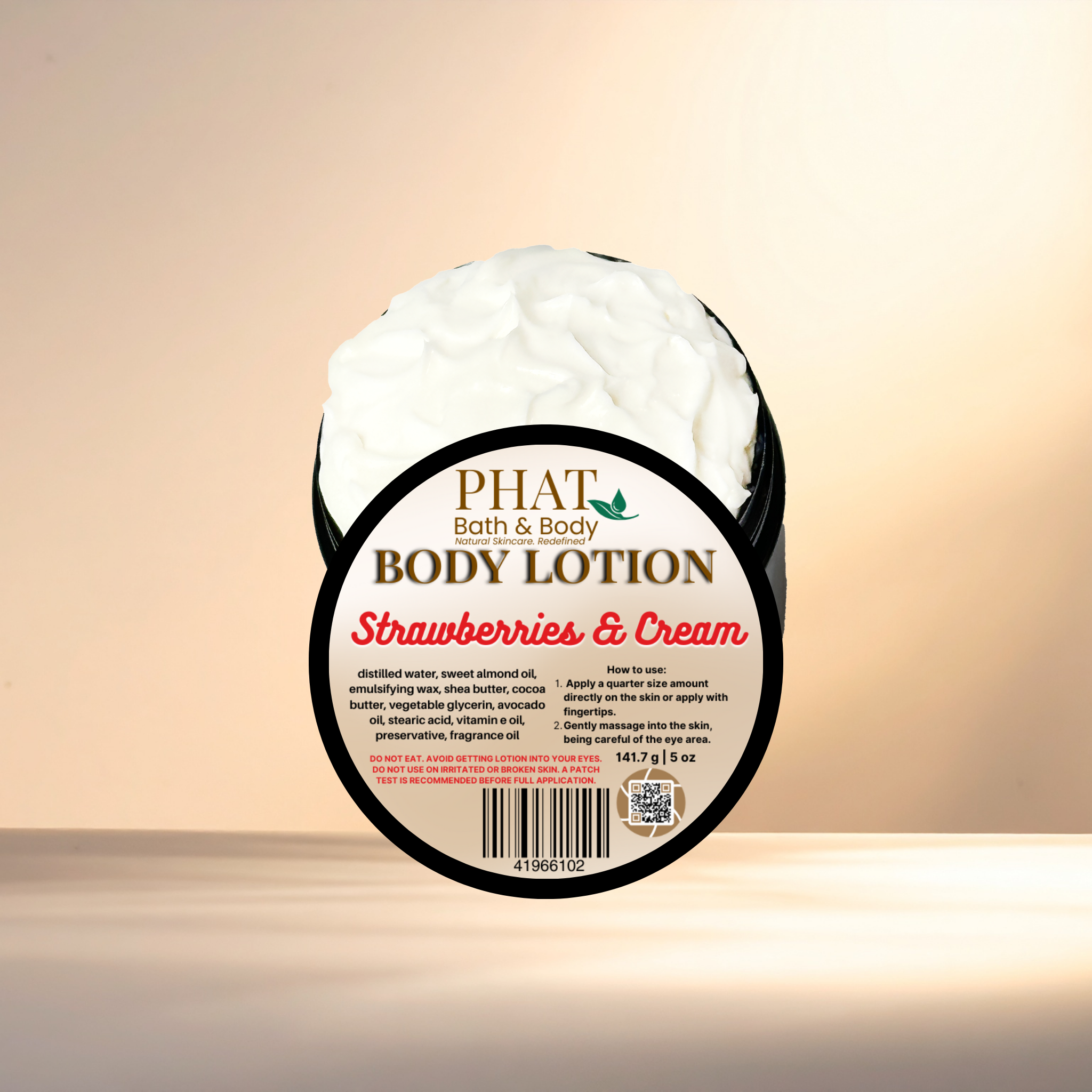 Strawberries & Cream Moisturizing Body Lotion with Shea & Cocoa Butter | 5 oz