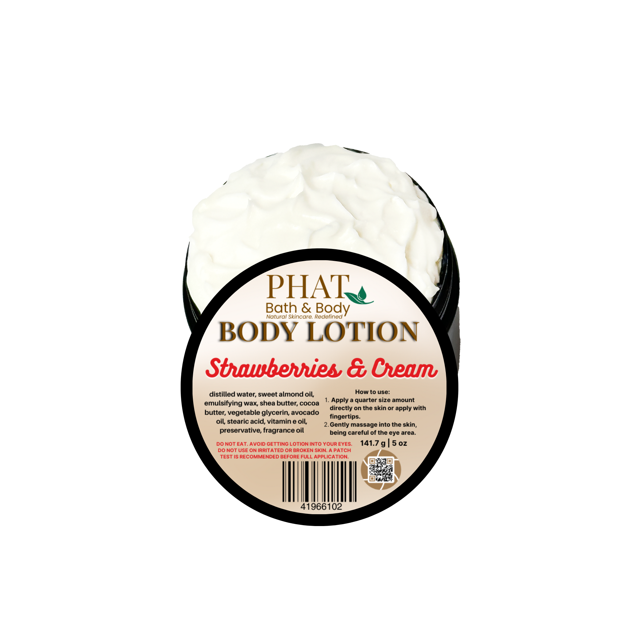 Strawberries & Cream Moisturizing Body Lotion with Shea & Cocoa Butter | 5 oz