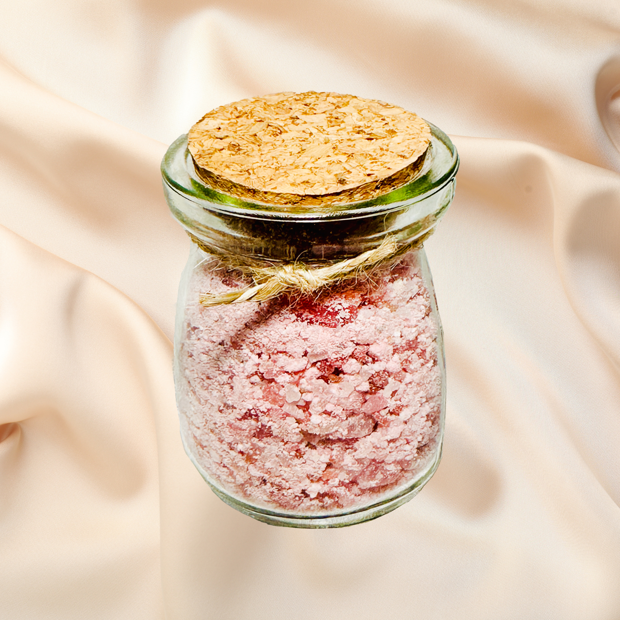 Strawberries & Cream Natural Bath Salts with Kaolin Clay Avocado Oil & Sea Salt Bath Soak | 3.5 oz