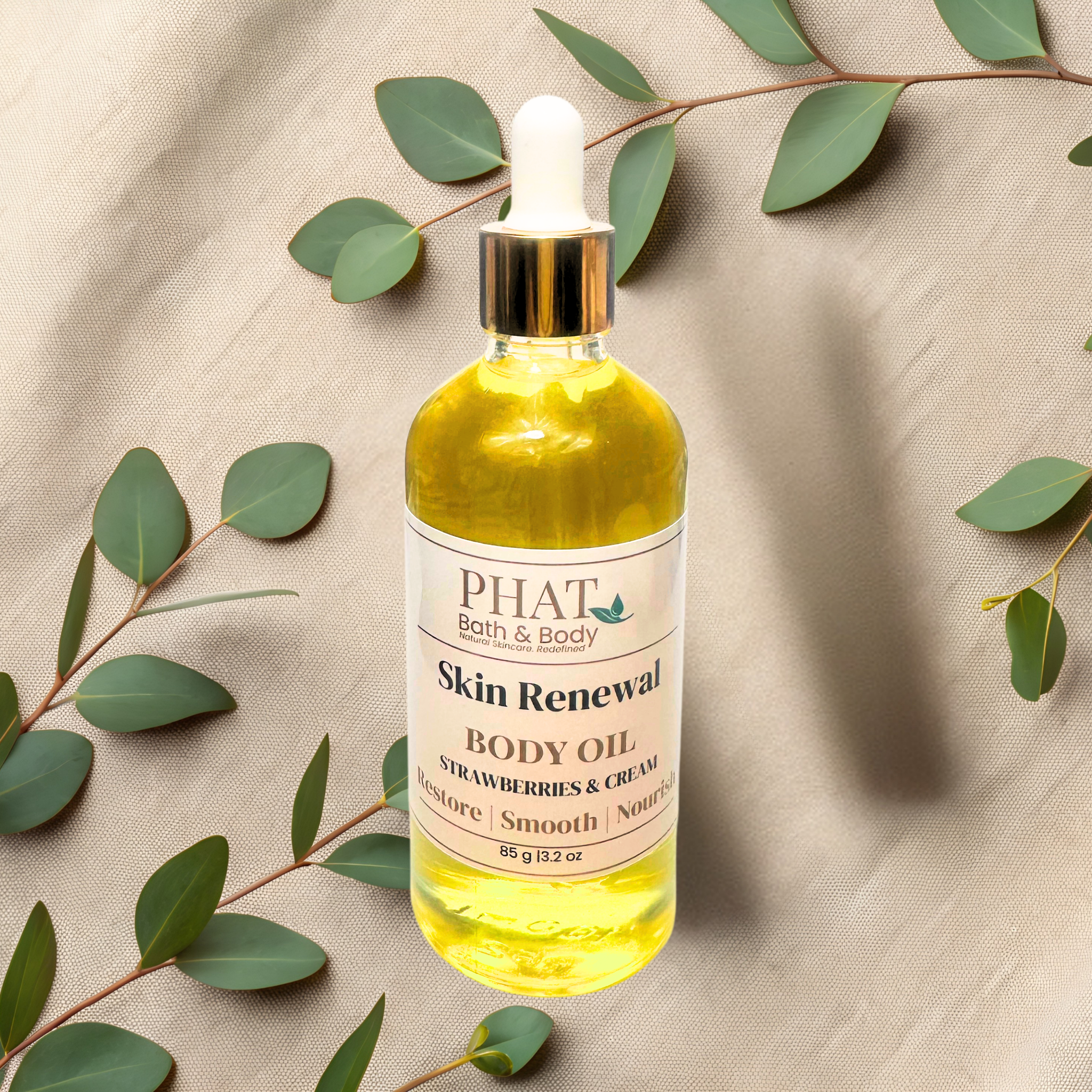 Strawberries & Cream Skin Renewal Body Oil with Rosehip & Carrot Seed Oil | 3.2 oz