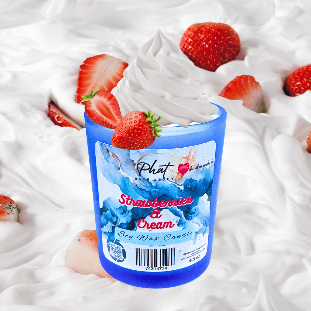 Strawberries & Cream Natural Soy Wax Candle  | 6.5 oz