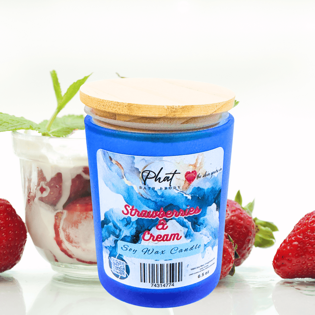 Strawberries & Cream Natural Soy Wax Candle  | 6.5 oz