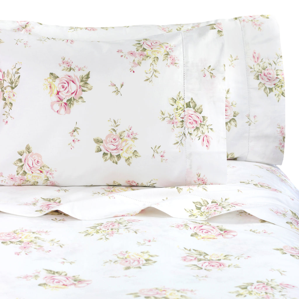 Bettwäsche-Set mit Rosenstrauß-Motiv