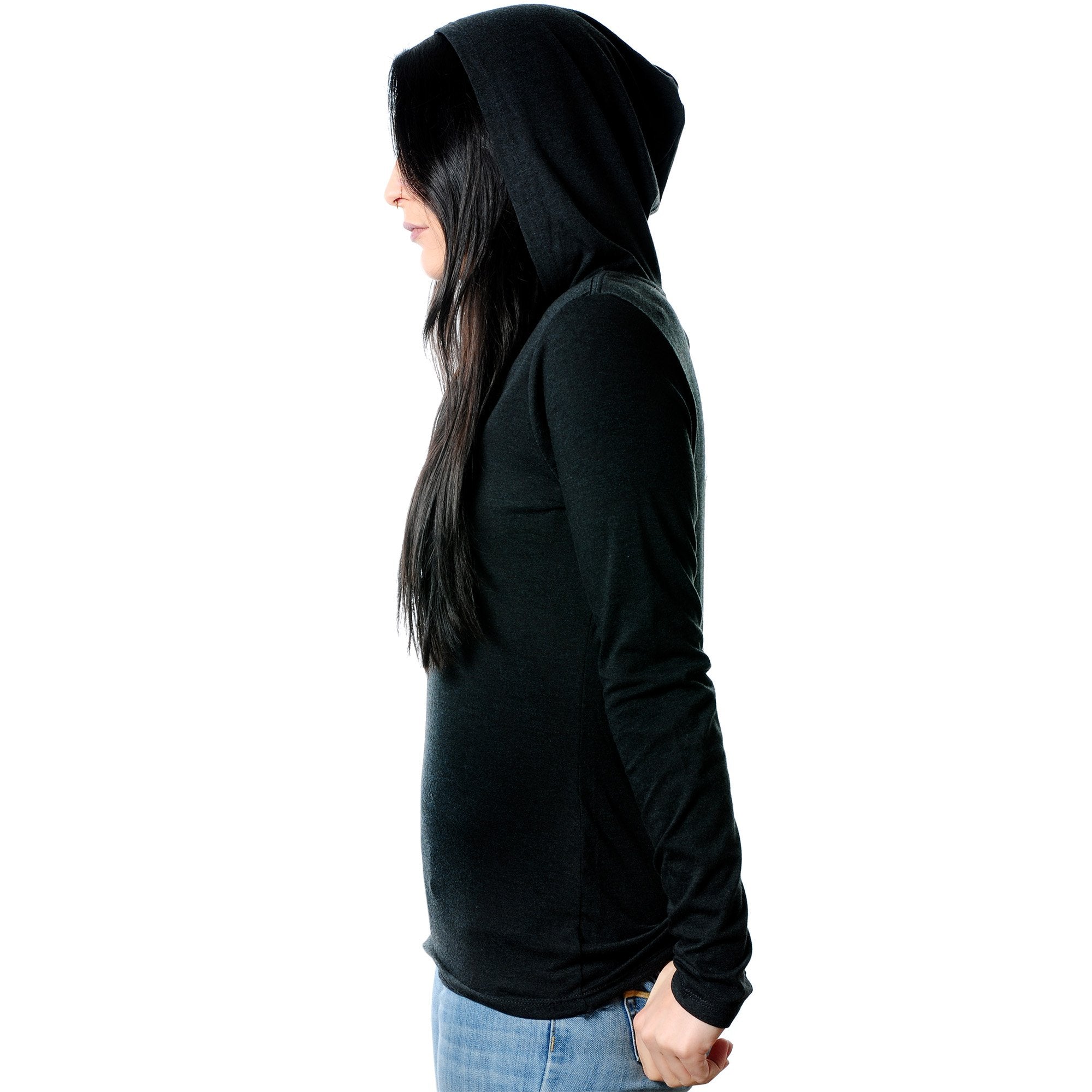 Pierced AF Black Tapered Long Sleeve Hoodie