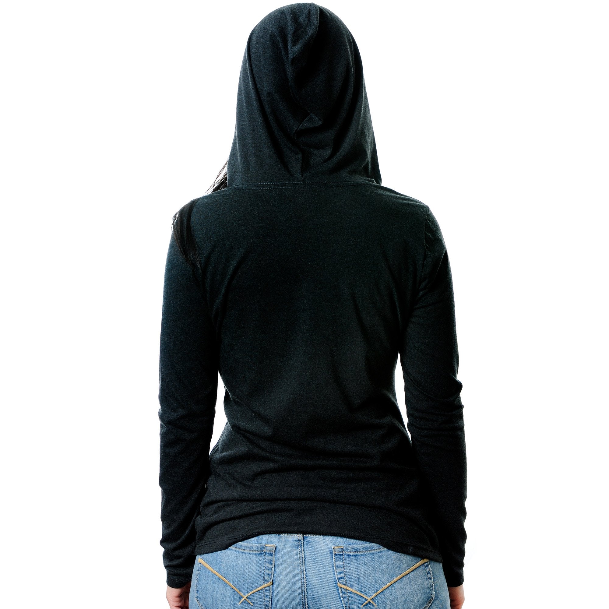 Don't Touch Me Black Tapered Long Sleeve Hoodie