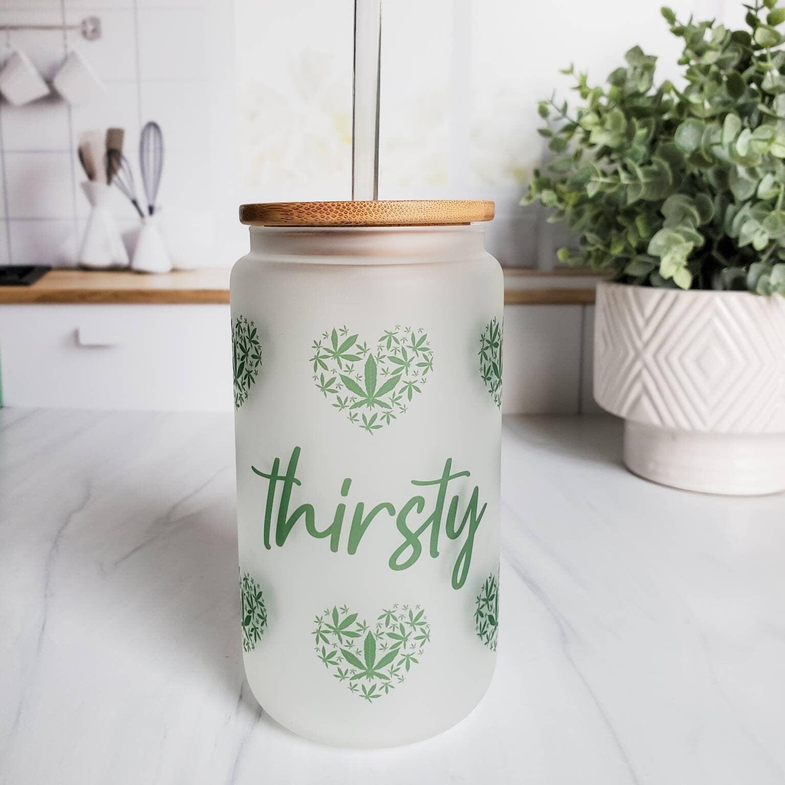 Thirsty Glass Can Cup for Pothead