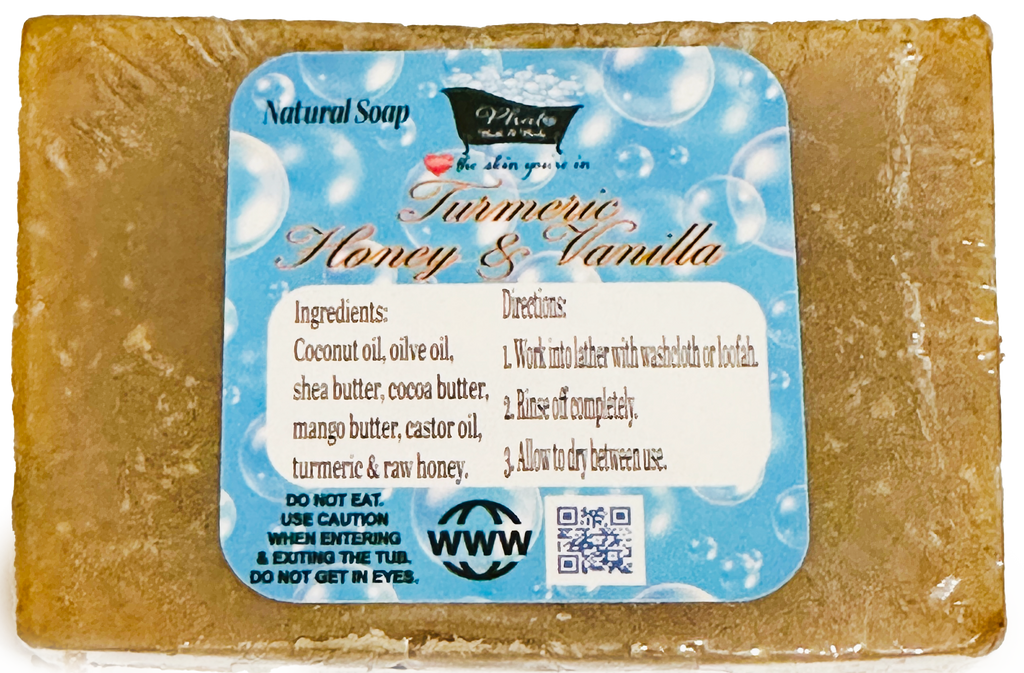 Turmeric Honey and Vanilla Handmade Natural Bar Soap Shea and Cocoa Butter Bar Soap
