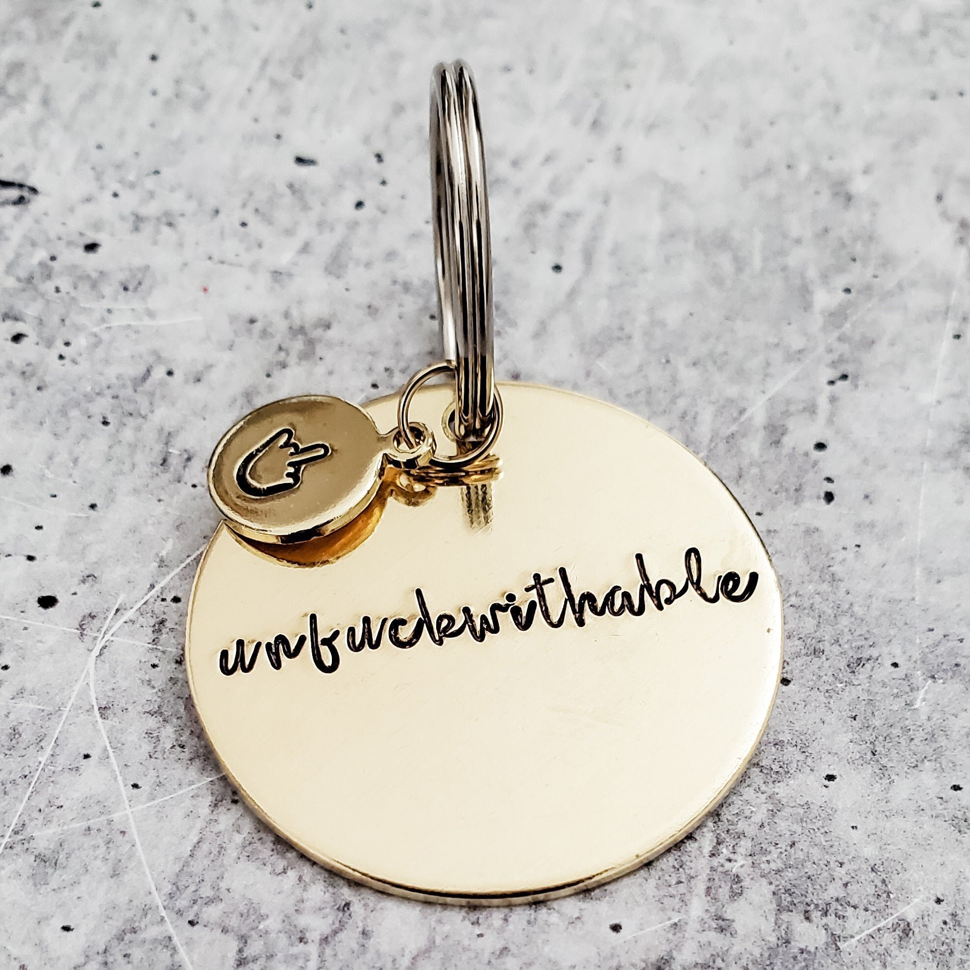UNFUCKWITHABLE Messing Schlüsselanhänger