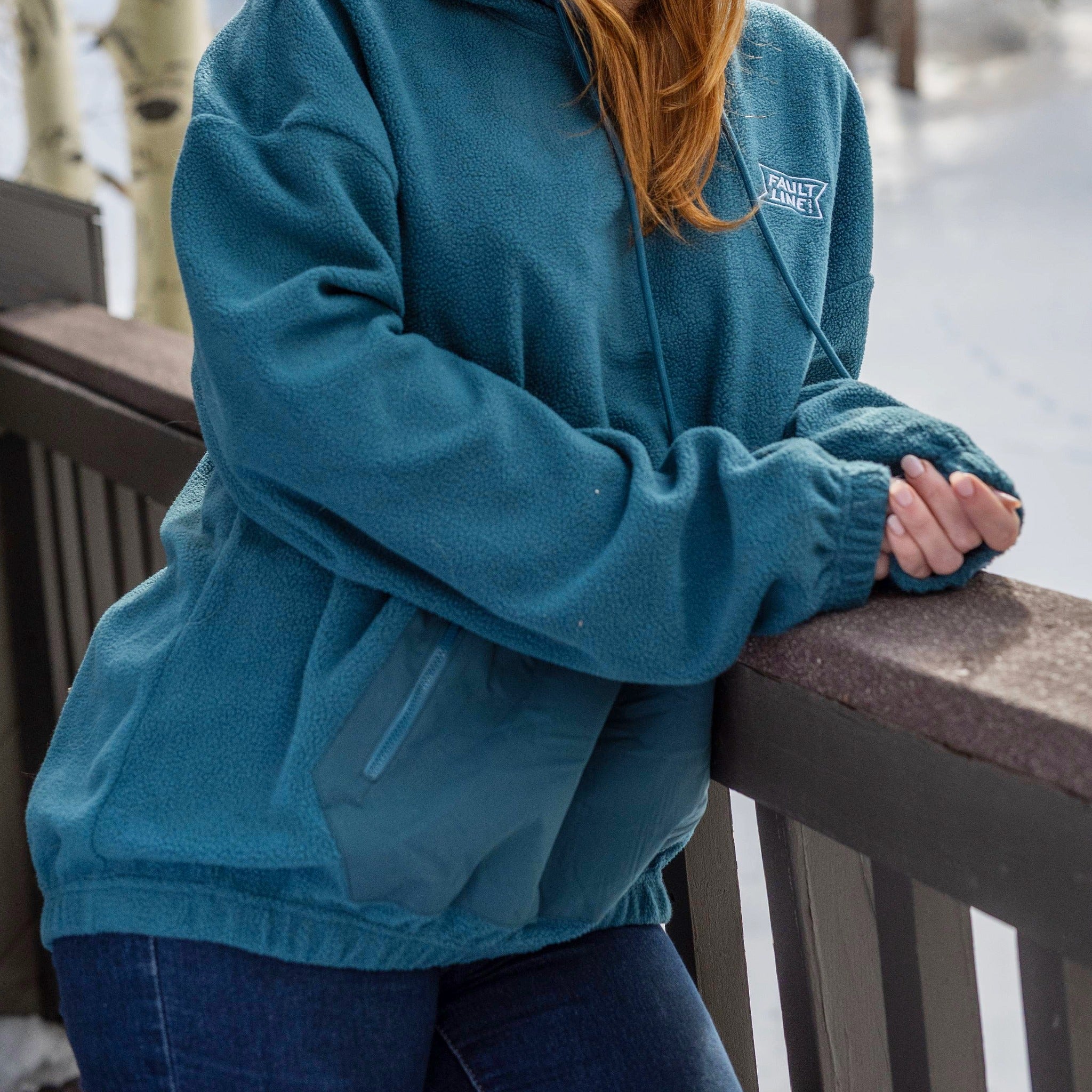 Panorama Stretch Fleece Hoodie - Dark Teal
