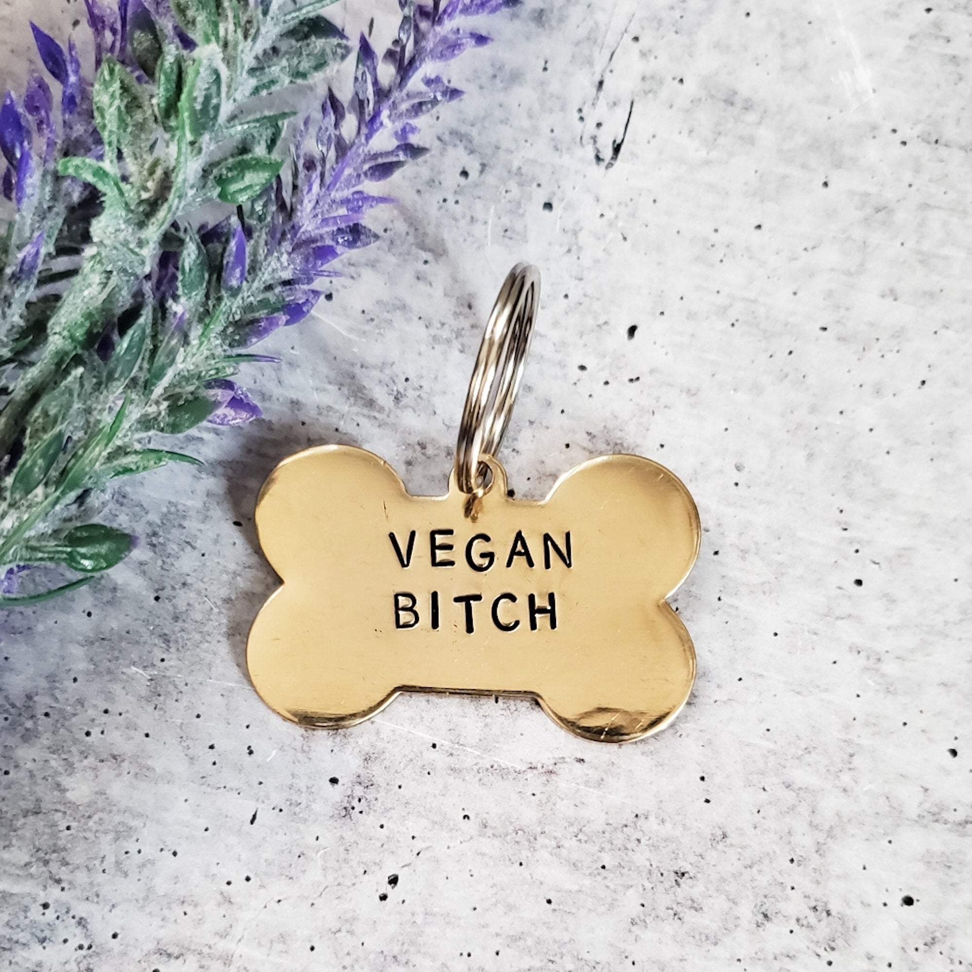 VEGAN BITCH Pet Tag