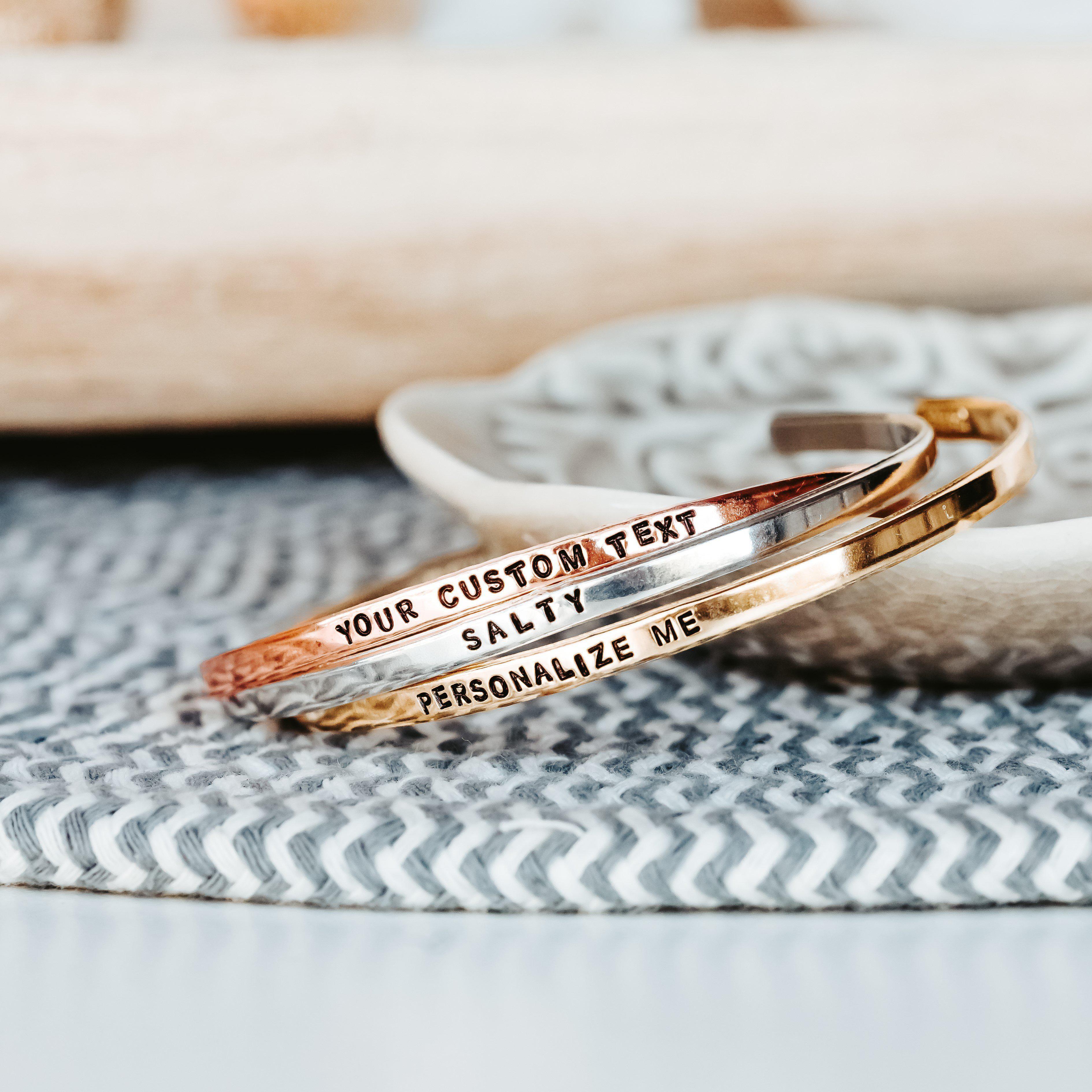 VEGAN FOR LIFE Skinny Cuff Bracelet