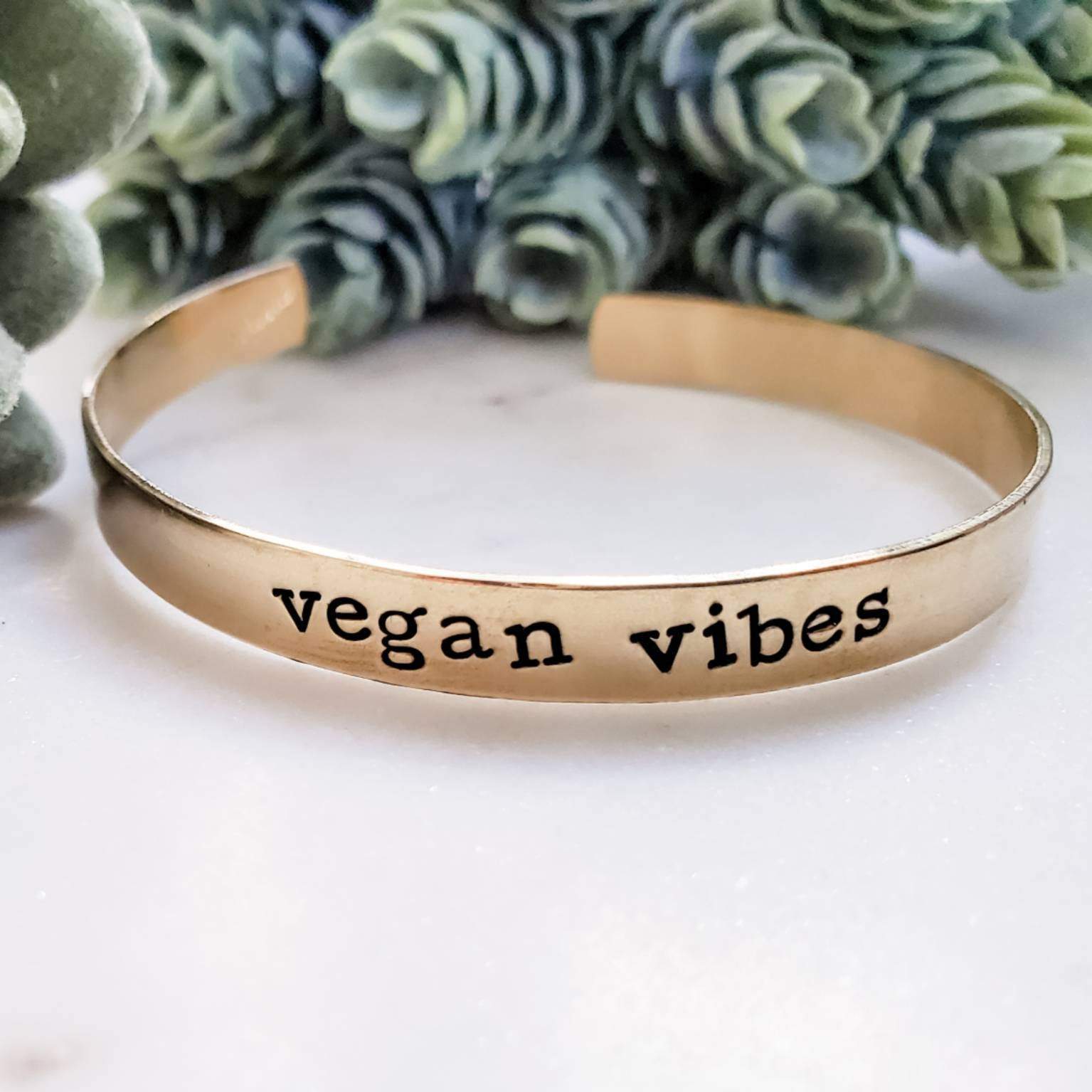 VEGAN VIBES Stapelarmreif