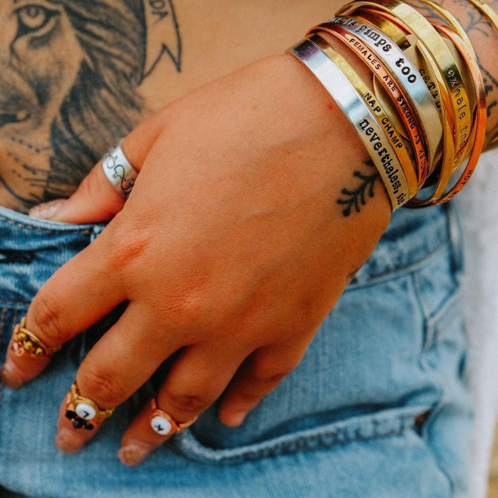 VEGAN VIBES Stapelarmreif