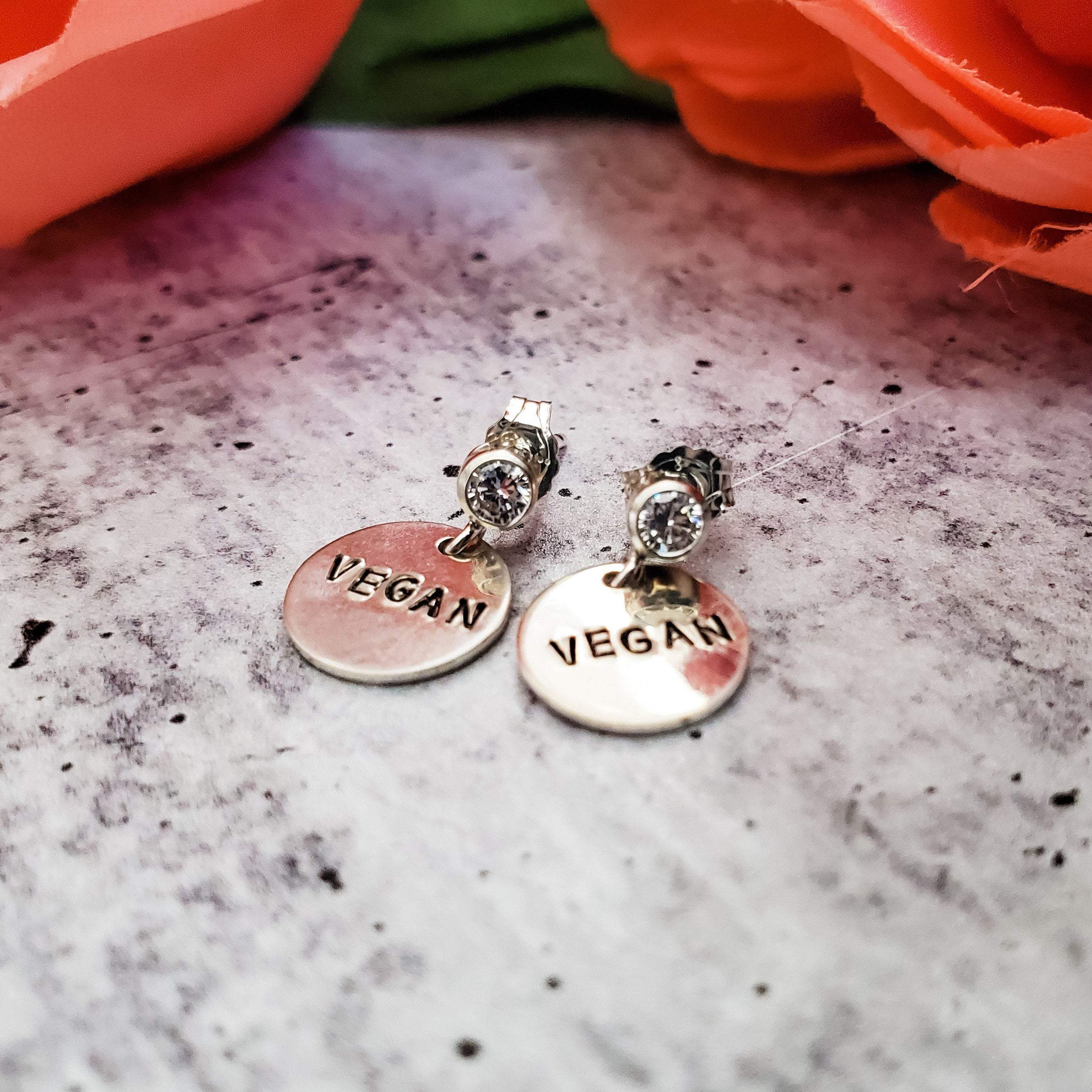 Vegan Crystal Stud Earrings