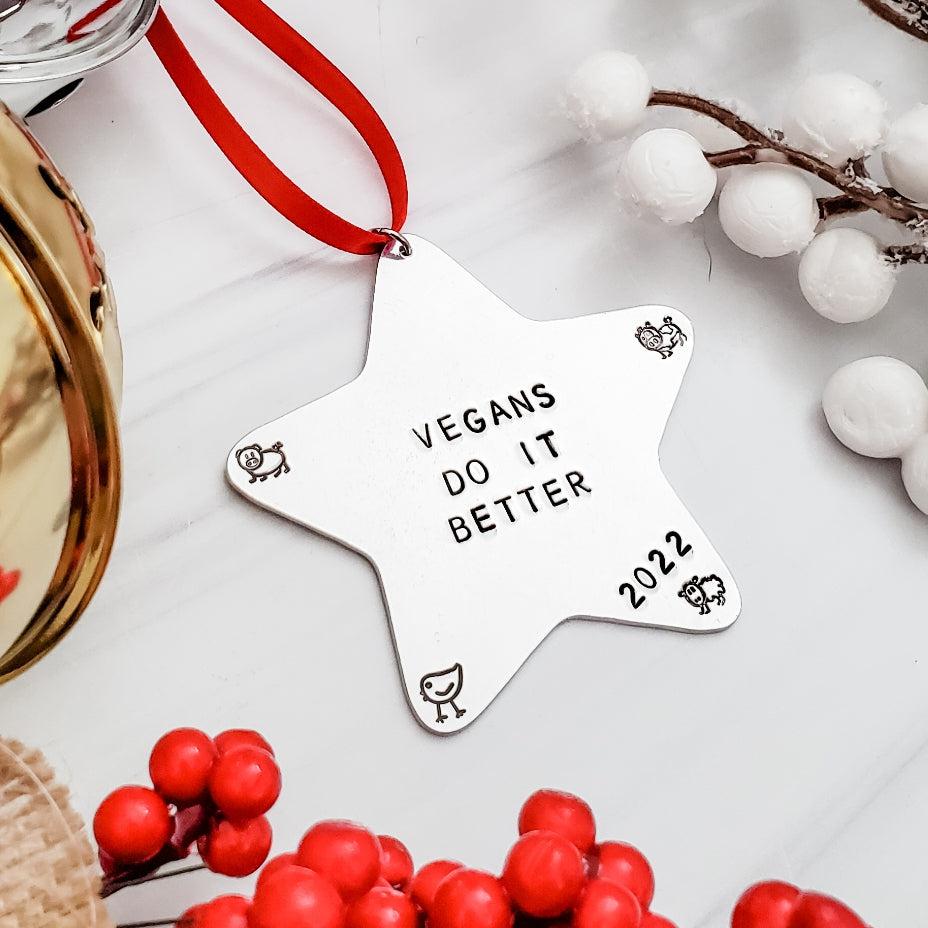 Vegans Do It Better Stern-Weihnachtsbaumschmuck