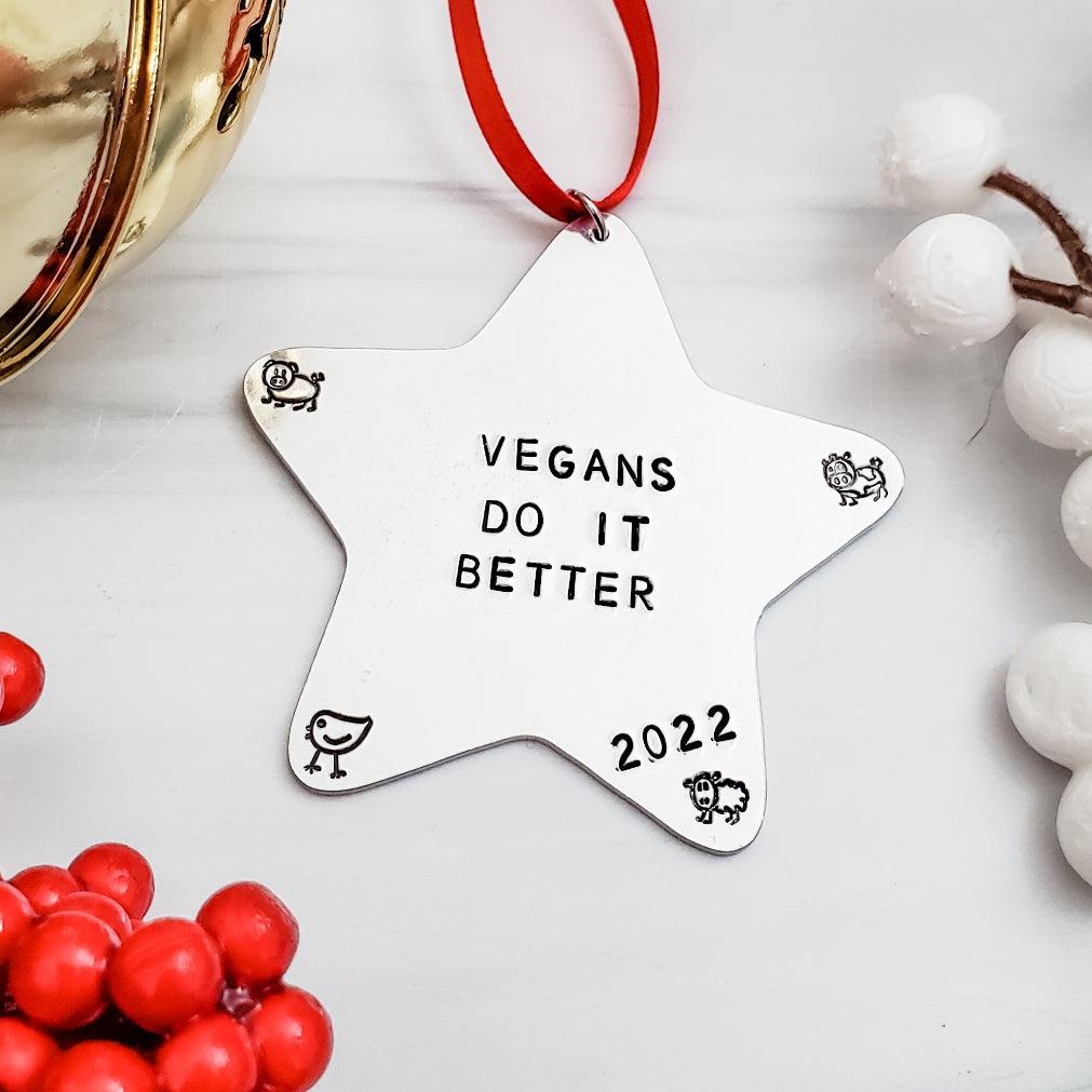 Vegans Do It Better Stern-Weihnachtsbaumschmuck