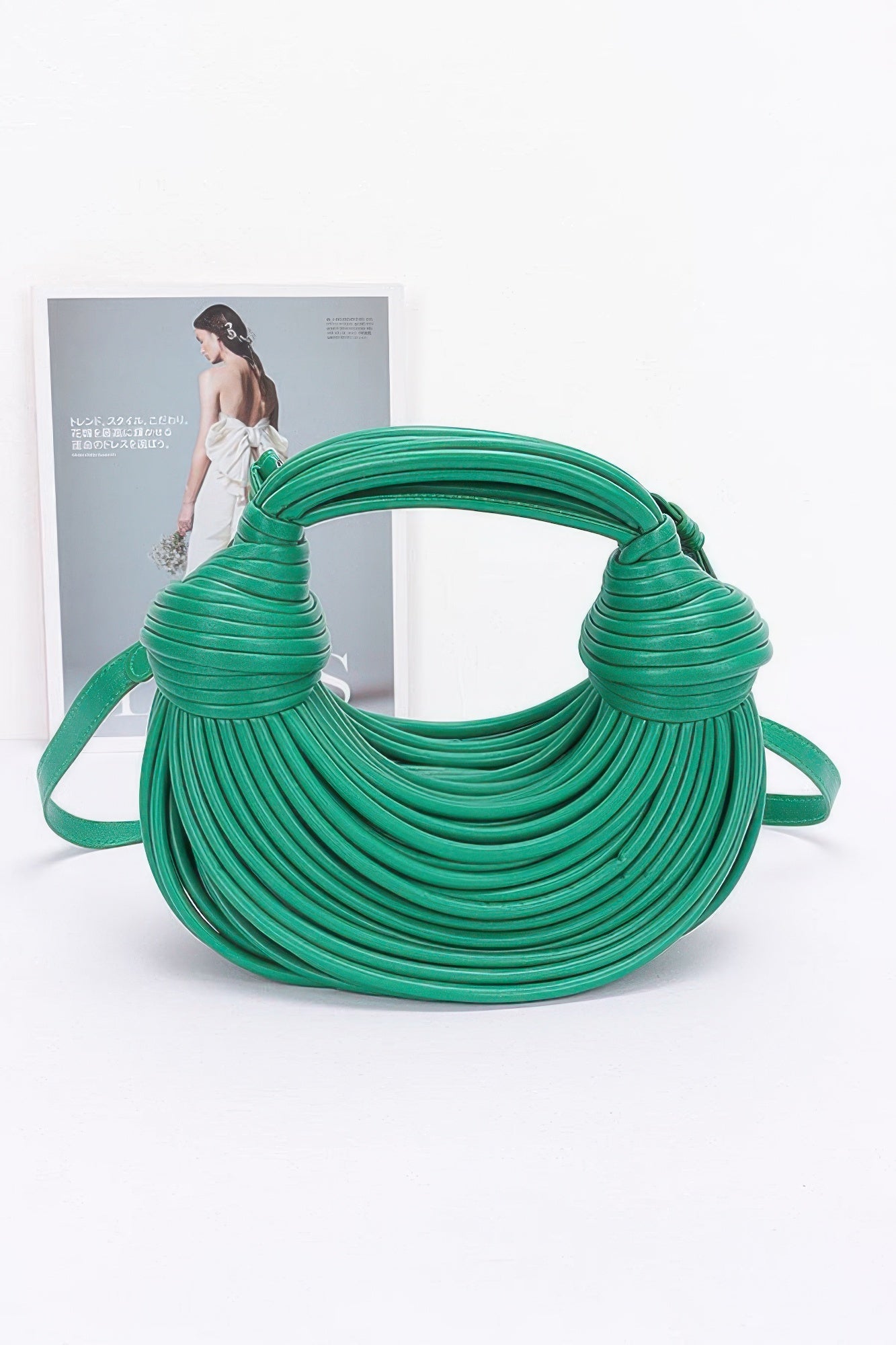 Faux Leather Rope Hobo Bag