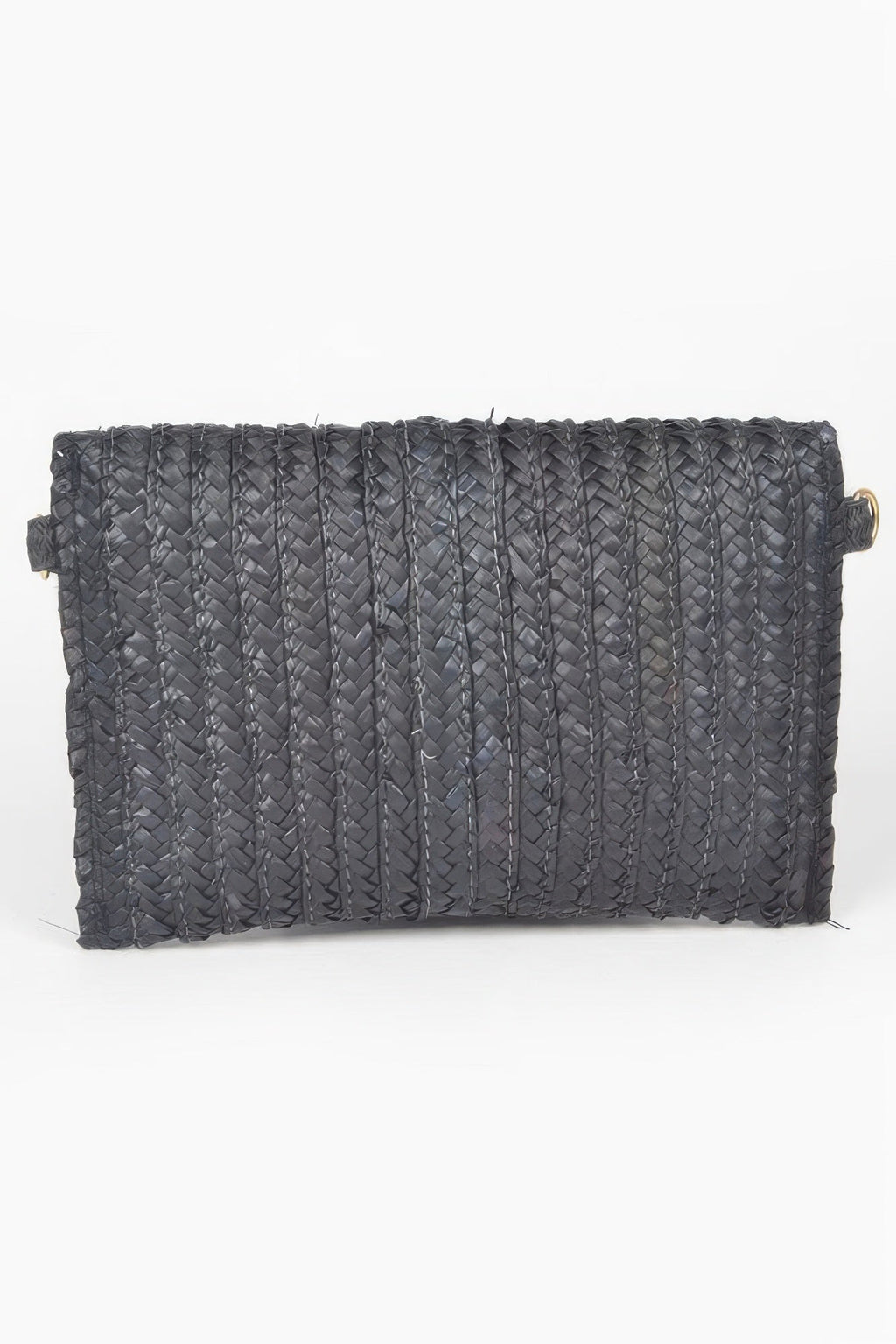 Straw Pom Pom Flap Bag