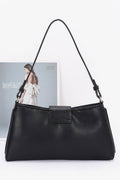 Faux Leather Eyelet Studded Shoulder Bag