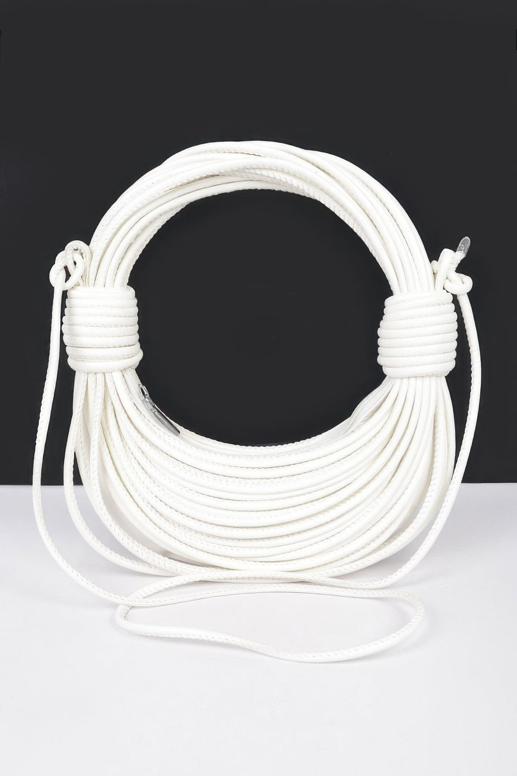 Faux Leather Rope Hobo Bag