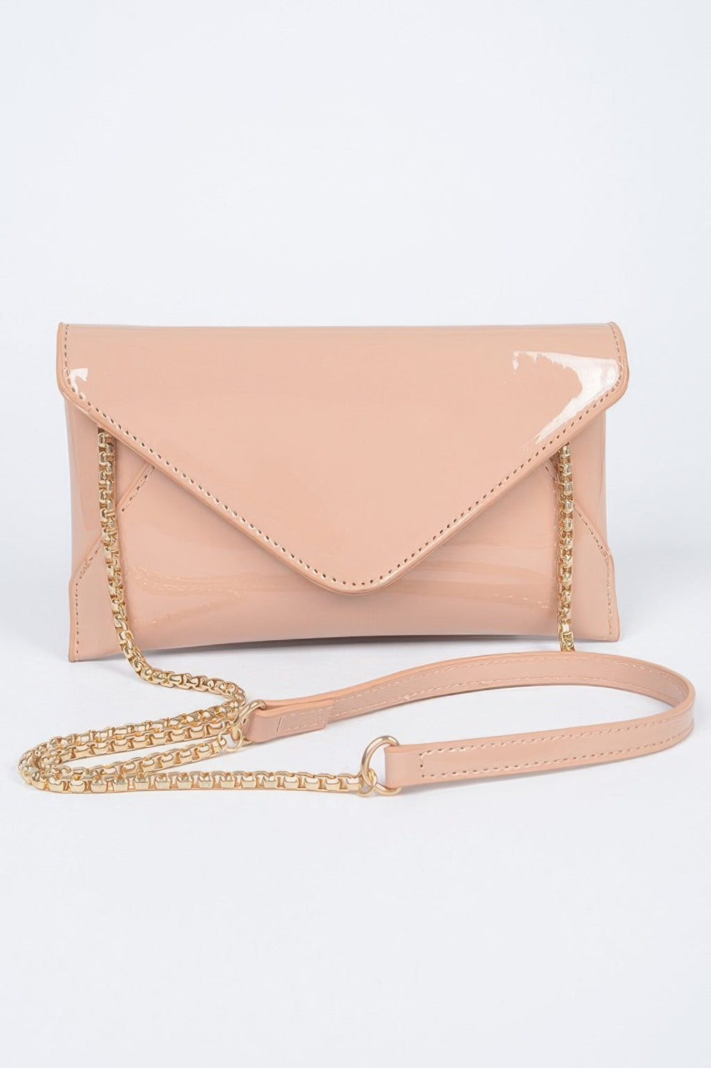 Enamel Envelope Clutch