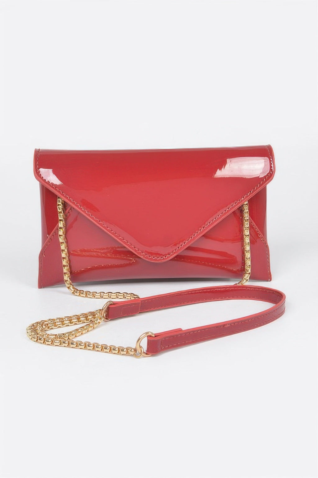 Enamel Envelope Clutch