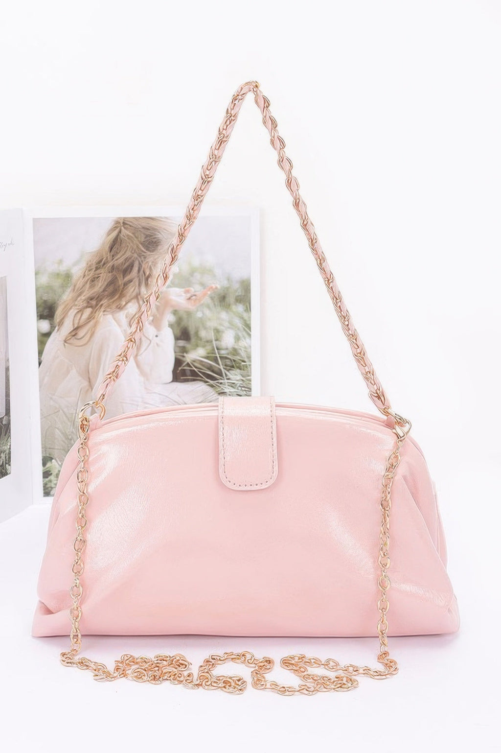 Enamel Frame Shoulder Bag