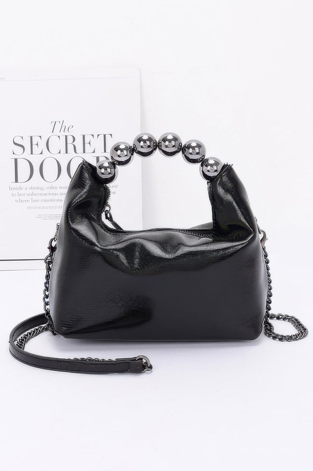 Metallic Ccb Ball Handle Bag
