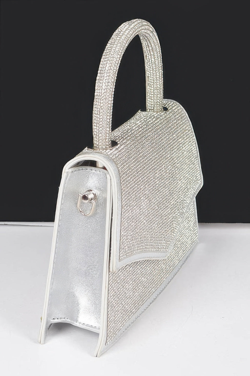 Rhinestone Top Handle Clutch