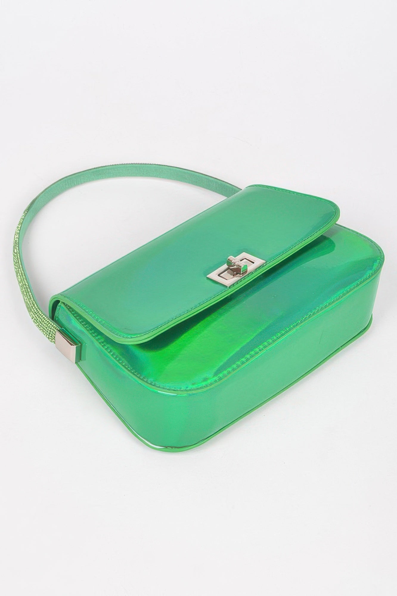 Holograme Mirror Top Handle Bag