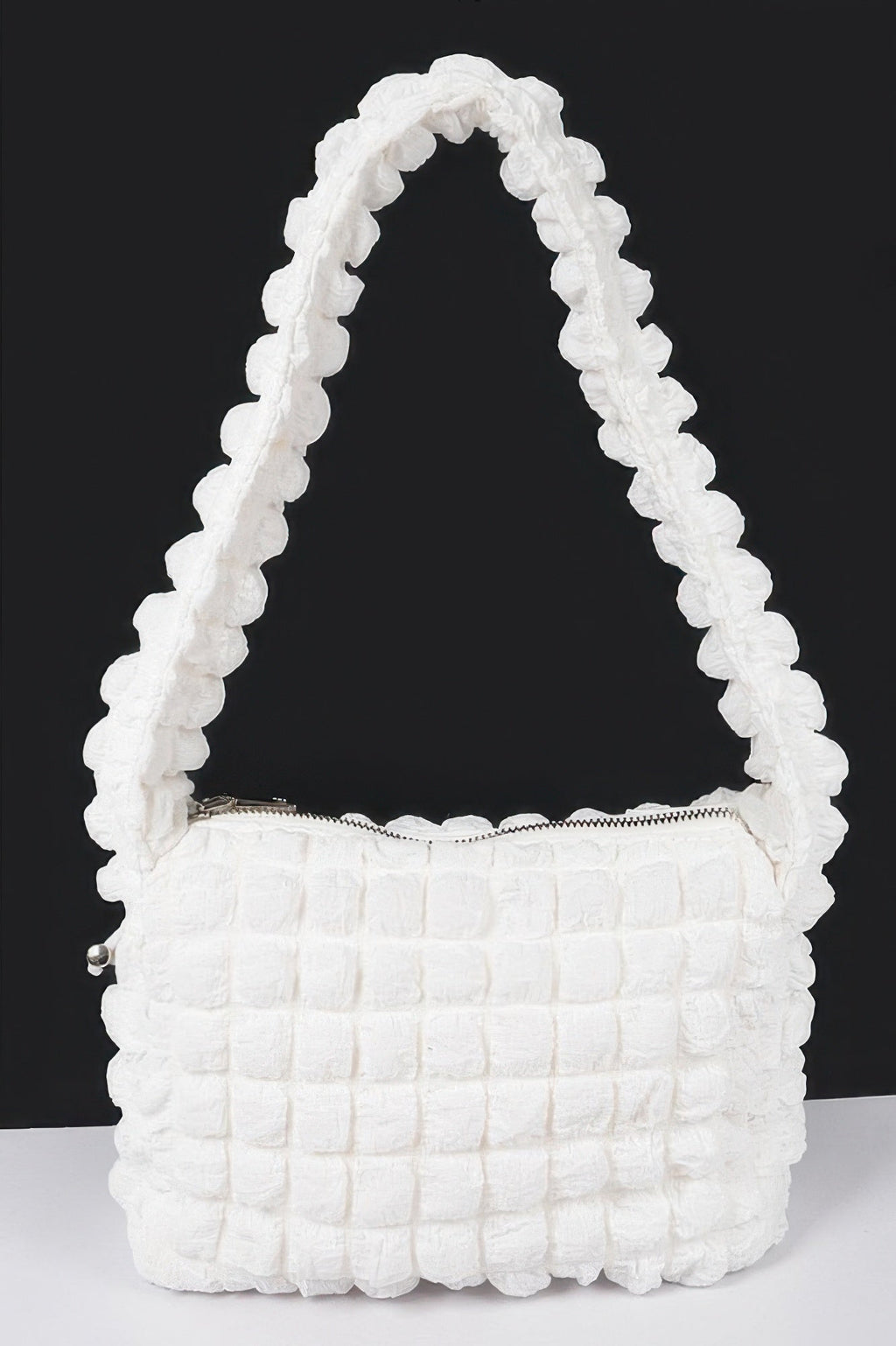 Embossed Cotton Shoulder Bag