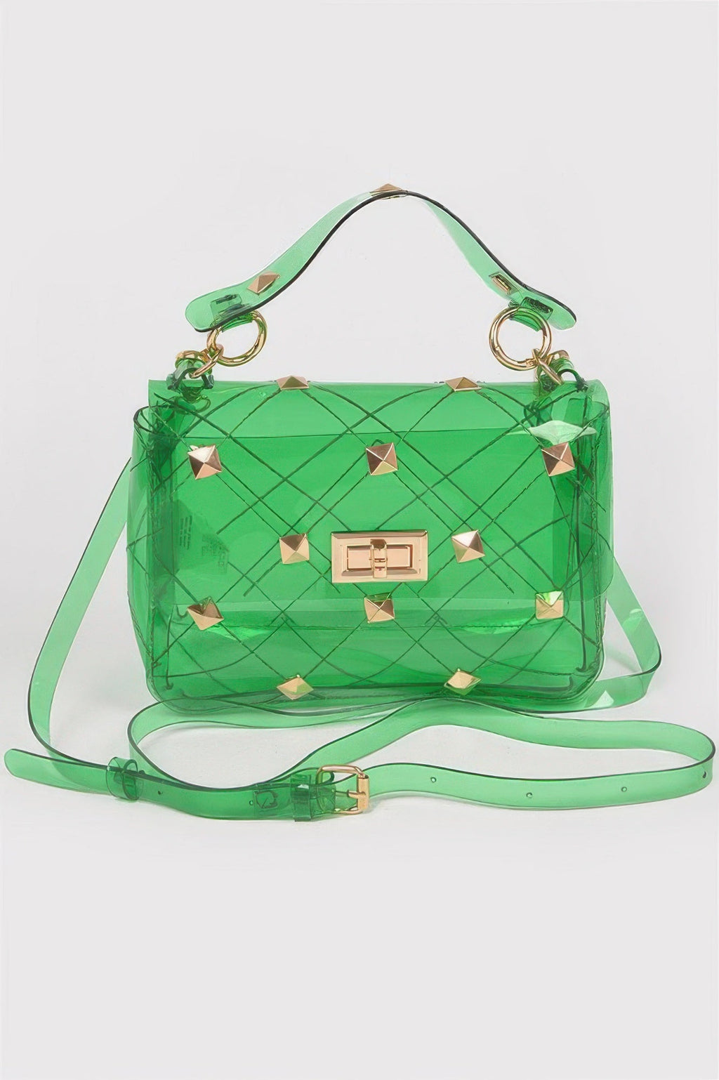 Studded Clear Handle Bag