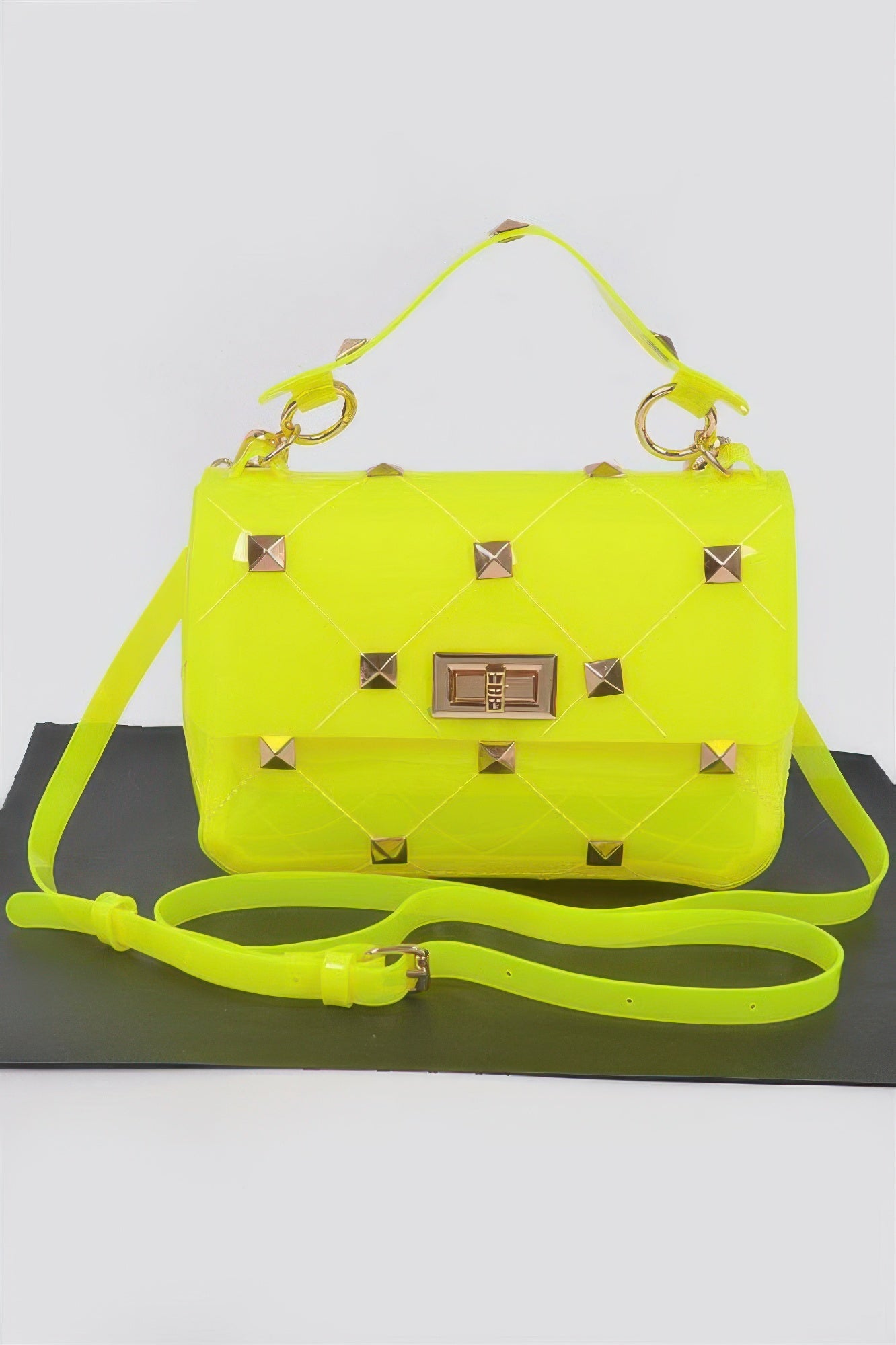 Studded Clear Handle Bag
