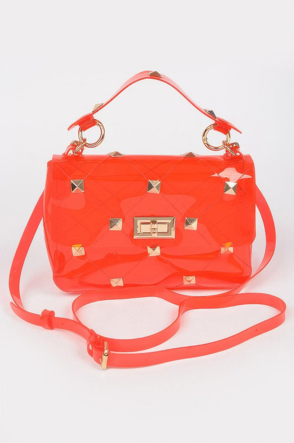 Studded Clear Handle Bag