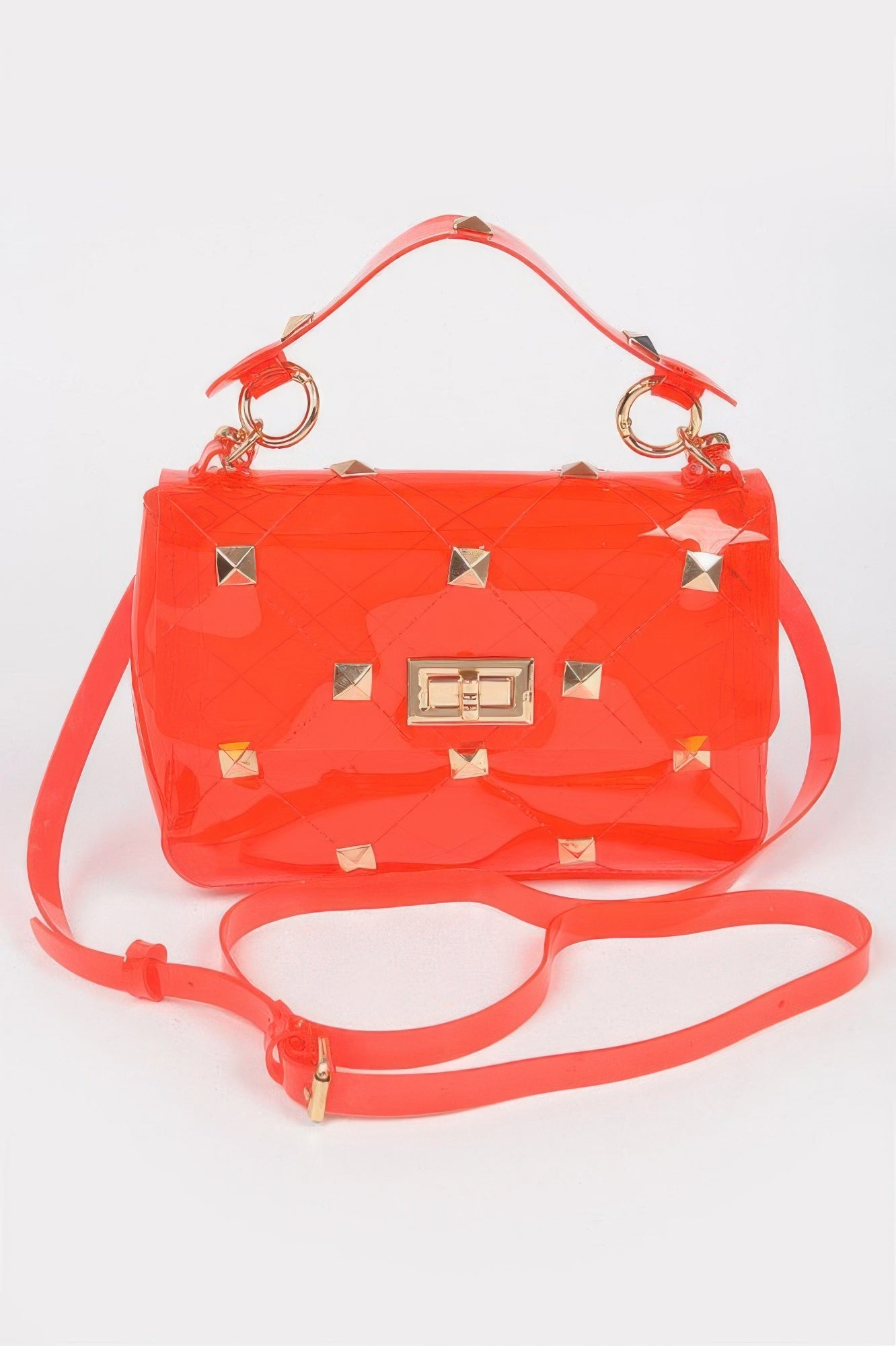 Studded Clear Handle Bag