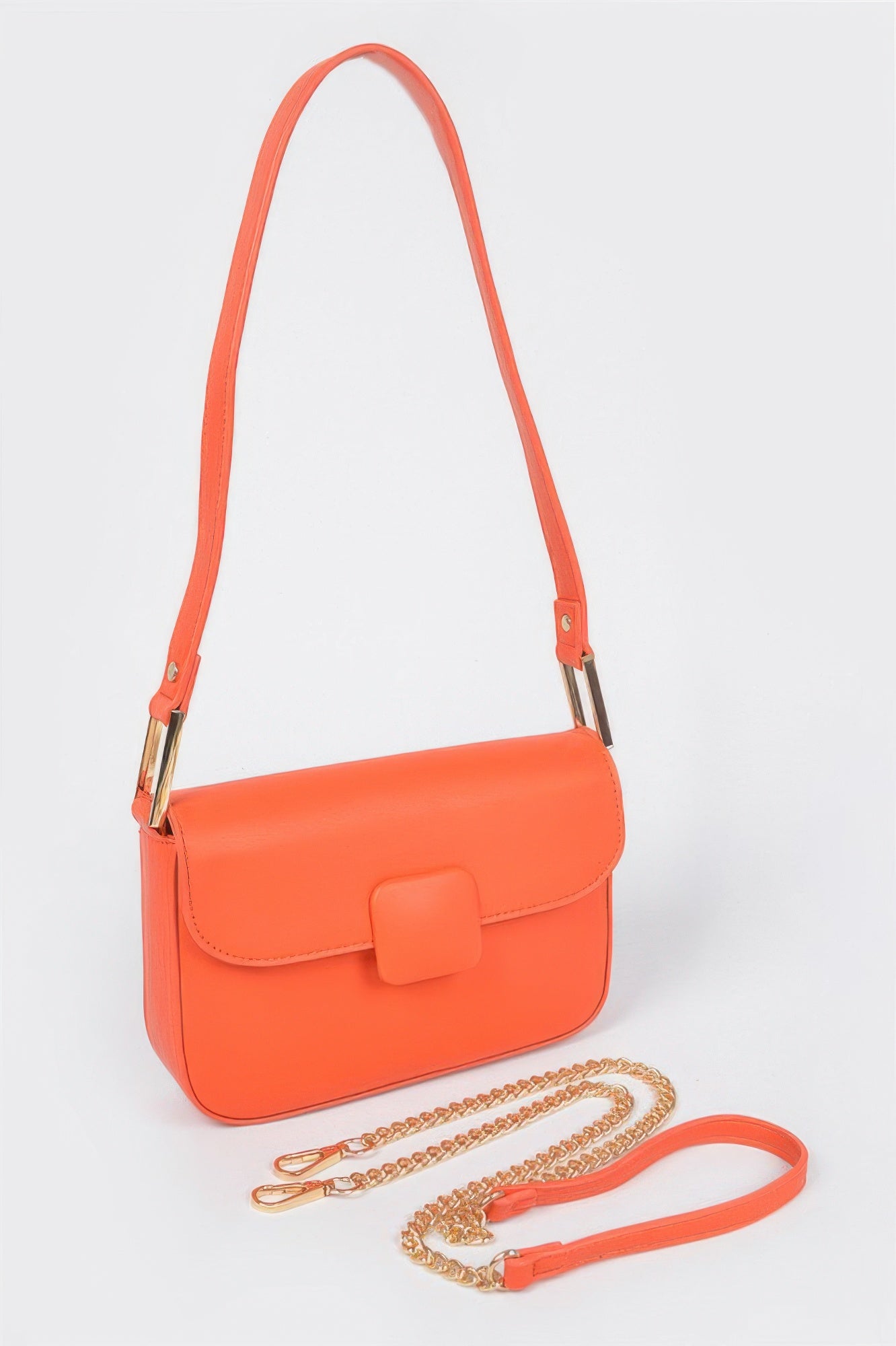 Faux Leather Shoulder Bag