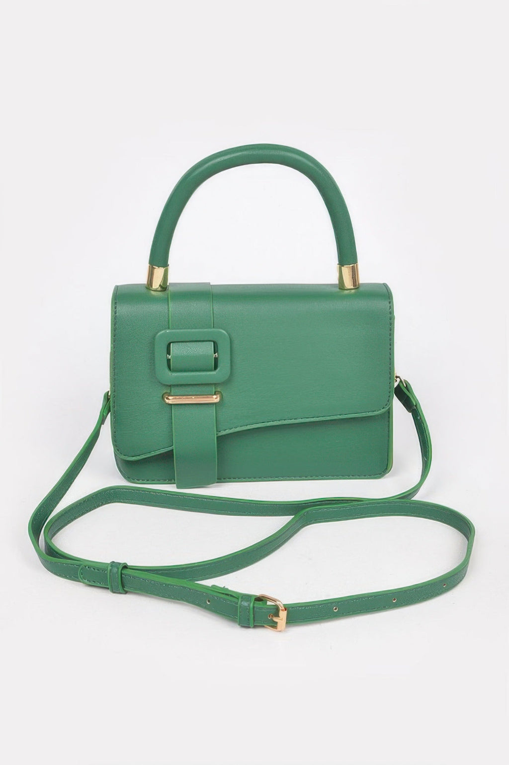 Faux Leather Flap Bag