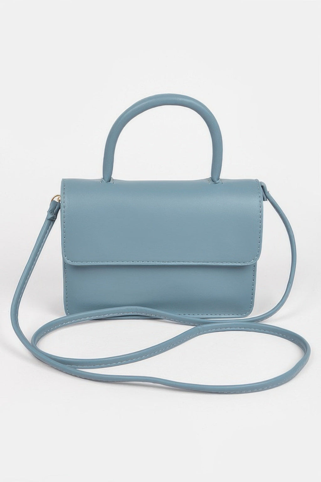 Faux Leather Pleated Shoulder Strap Bag
