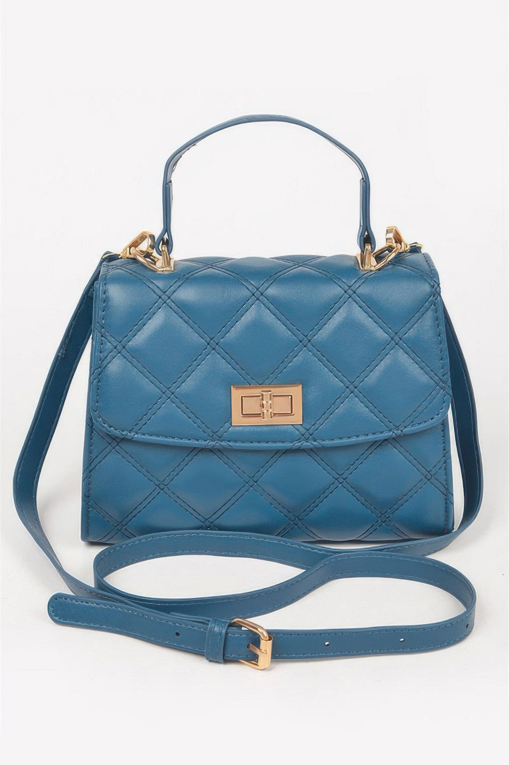 Quilted Top Handle Crossbody Bag