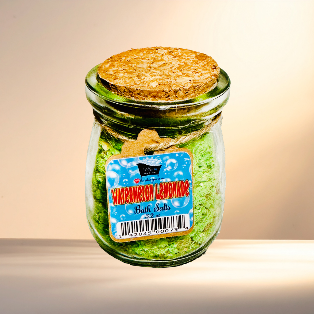 Watermelon Lemonade Natural Bath Salts with Kaolin Clay Avocado Oil & Sea Salt Bath Soak | 3.5 oz