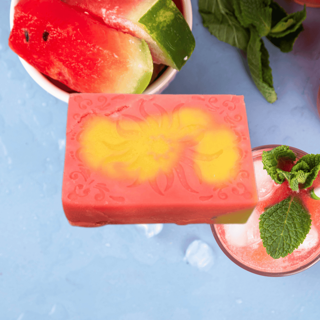 Watermelon Lemonade Handmade Natural Bar Soap Coconut & Olive Oil Soap