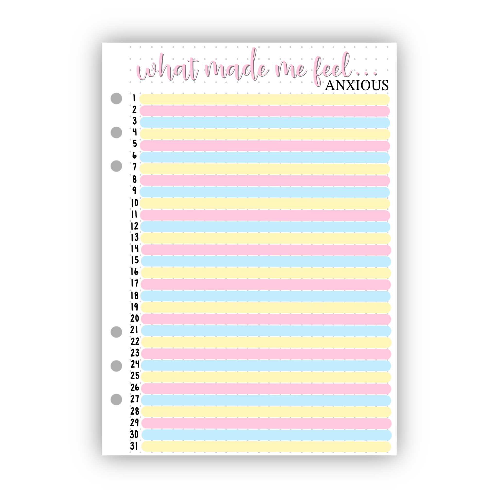 What Made Me Feel... Tracker
