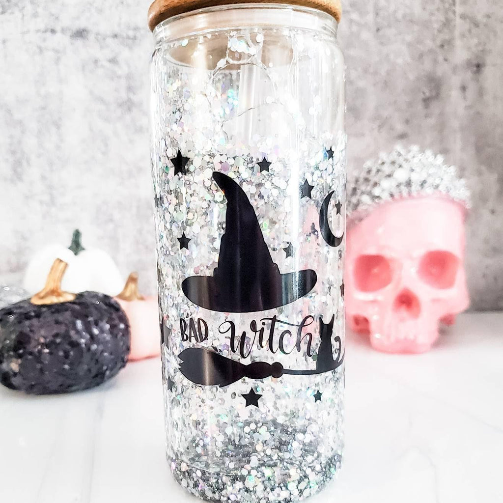 Hexengebräu Halloween Schneekugel Glitter Eiskaffeebecher