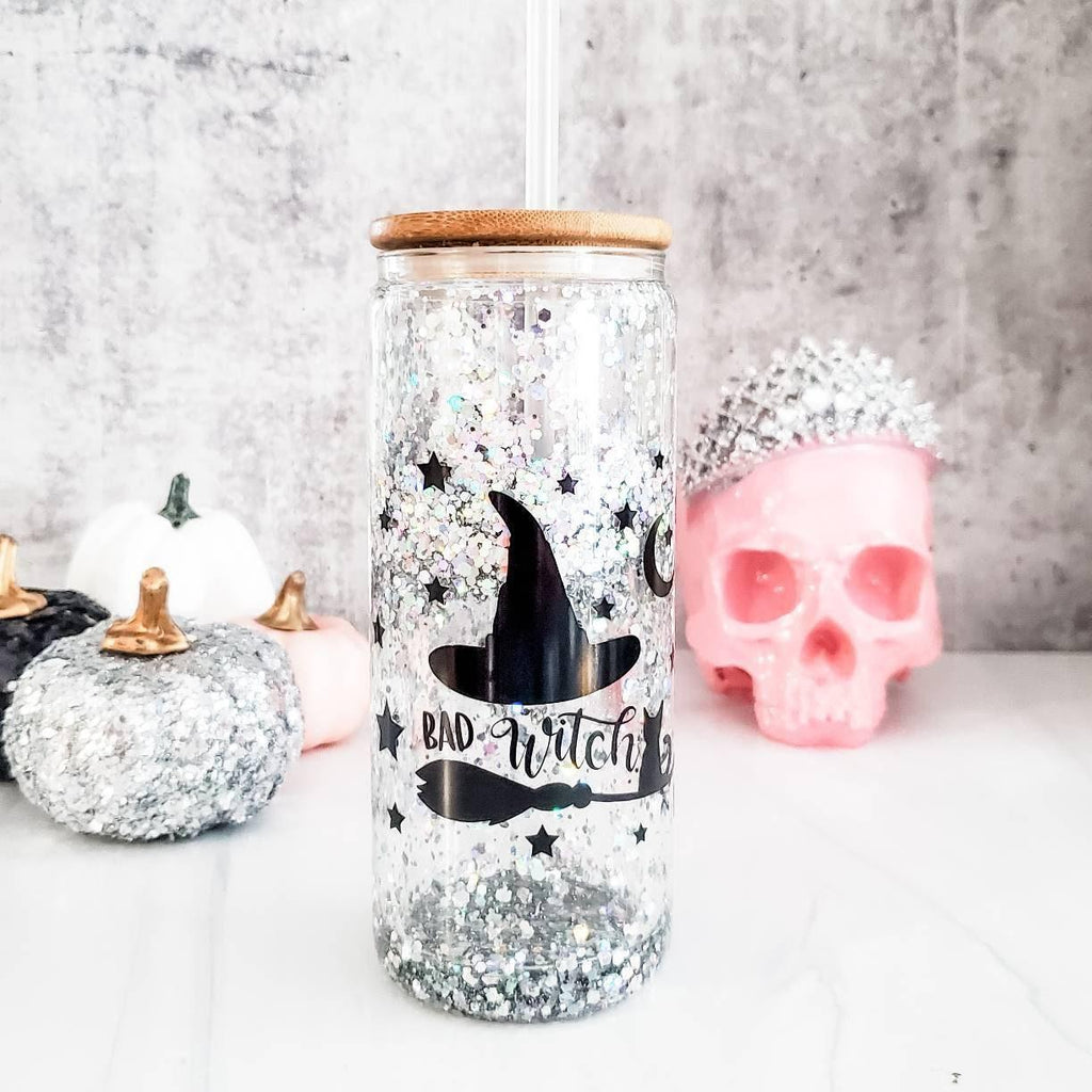 Hexengebräu Halloween Schneekugel Glitter Eiskaffeebecher