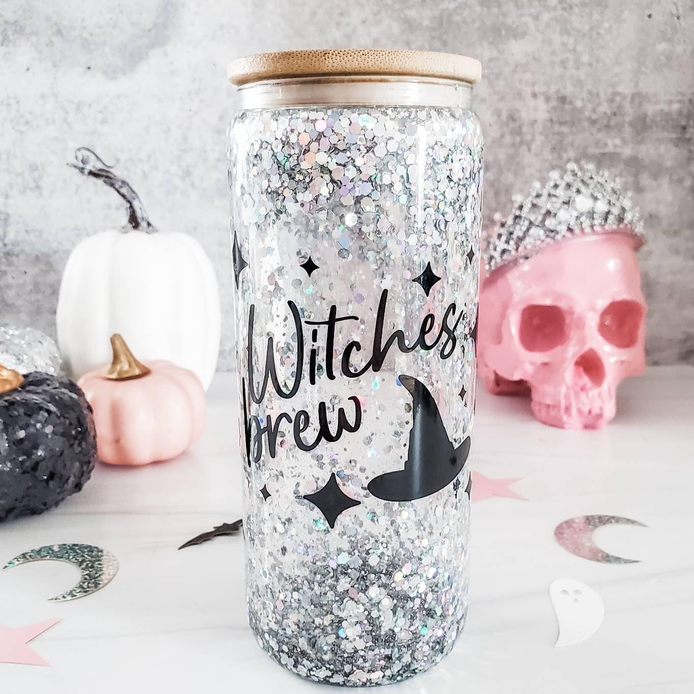 Hexengebräu Halloween Schneekugel Glitter Eiskaffeebecher
