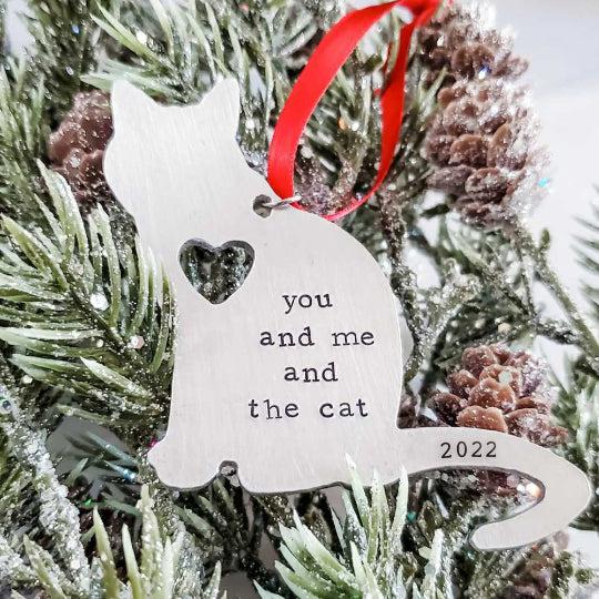 You and Me and the Cats Christmas Ornament