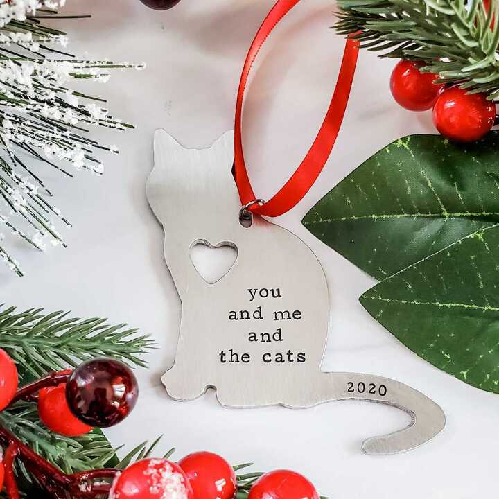 You and Me and the Cats Christmas Ornament