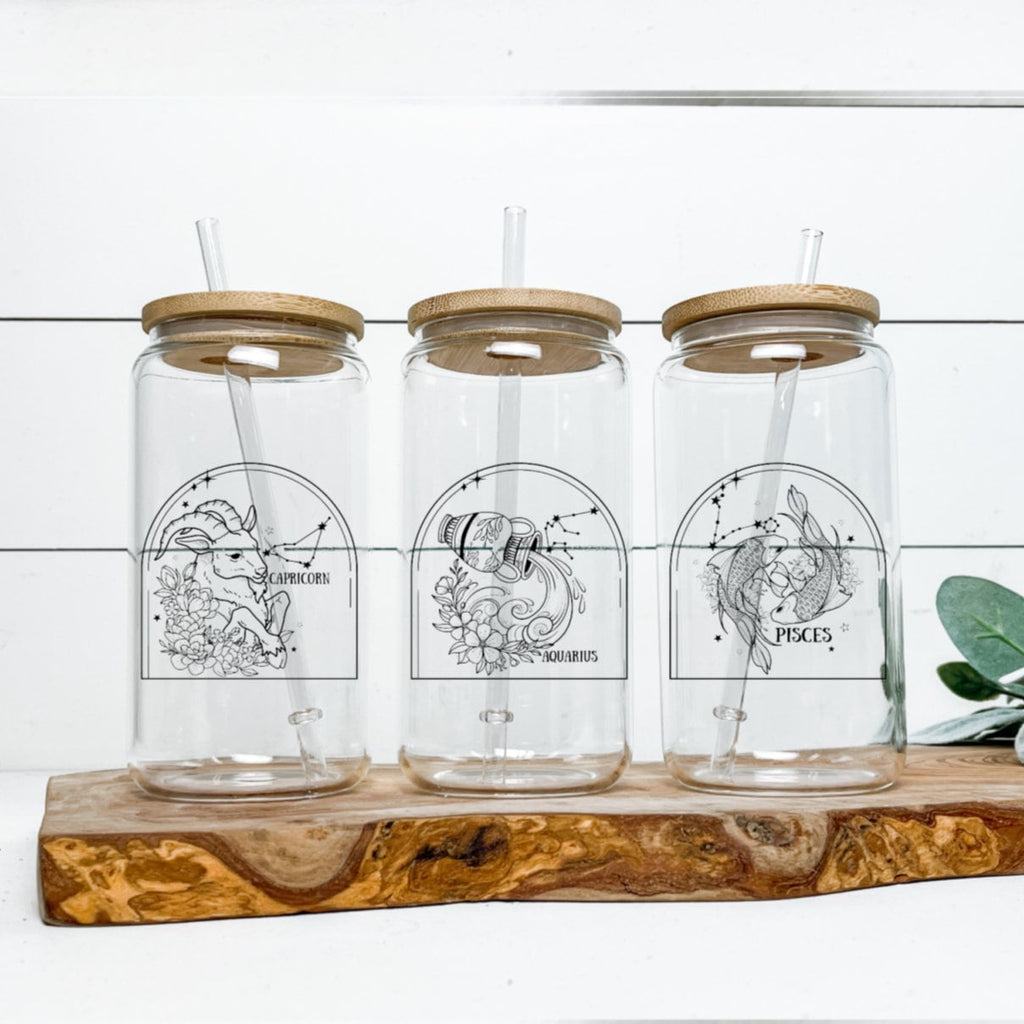 Zodiac Constellation Glass Cup