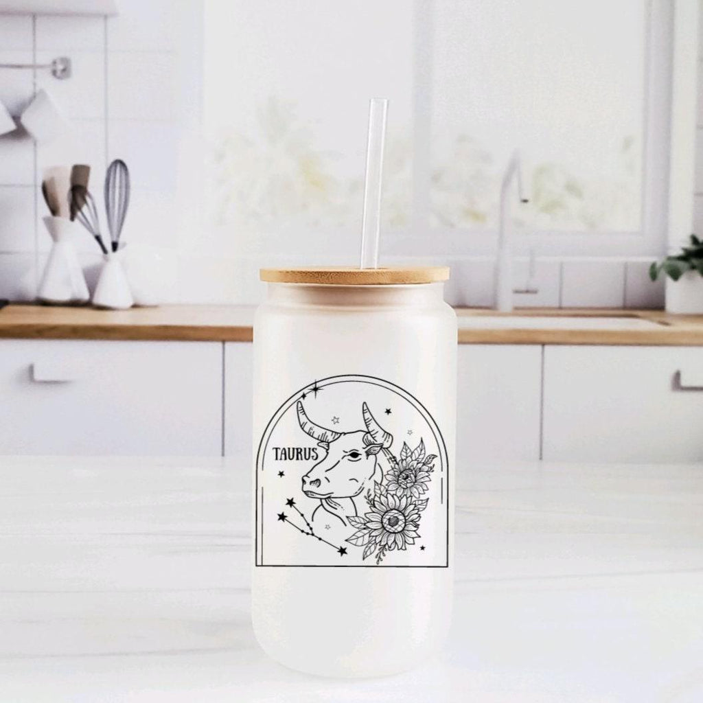 Zodiac Glass Cup with TWO signs